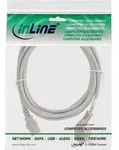 INLINE Netzkabel Schutzkontakt gewinkelt auf C13, grau, 1.5m