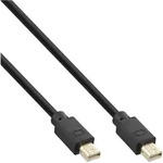 INLINE Mini DisplayPort 1,4 Kabel, Stecker / Stecker schwarz/gold, 1m