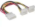 INLINE Strom Y-Kabel intern, 1x 13,34cm (5,25") an 2x 13,34cm (5,25") gewinkelt,