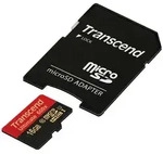 TRANSCEND 10U1 microSDHC 16GB Kit, UHS-I
