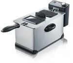 SEVERIN FR 2431 Fritteuse, 3 l, 2000 W, Edelstahl , emaillierter Fettbeh&auml;lter