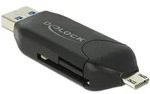 DELOCK OTG Cardreader, USB 3.0/Micro-USB 2.0