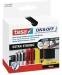 TESA On- & Off-Klettband extra stark, 1m x 50mm, schwarz