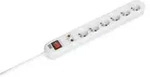 BACHMANN Steckdosenleiste 6-fach 3m mit Schalter weiss