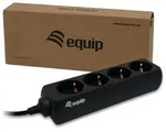 EQUIP Steckdosenleiste schwarz 4-fach, Blister, 1.1m