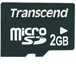 TRANSCEND microSD 2GB ohne Adapter