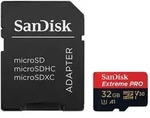 SANDISK mSDHC Extreme Pro 32GB + SD Adapter, 100MB/s, Class 10, U3