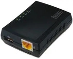 DIGITUS Multifunktions-USB Netzwerk Server, 1-Port Netzwerk USB Hub, NAS, Print