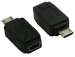 INLINE Micro-USB Adapter, Micro-B Stecker an Mini USB 5-pol Buchse