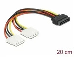 DELOCK - Kabel Power SATA 15pin ->2x 4p-Buchse 20cm