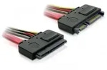 DeLOCK Kabelverl&auml;ngerung SATA 22-Pin Stecker auf SATA 22-Pin Buchse, 0.20m