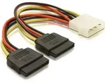 DELOCK SATA-Stromadapter 4-Pin (IDE) auf 2x 15-Pin (SATA), Y-Kabel