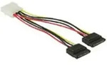 INLINE Strom Y-Kabel intern, 1x 13,34cm (5,25") an 2x 15pol SATA, 0,2m