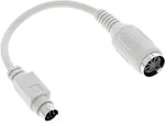 INLINE Tastatur-Adapterkabel, 5pol DIN-Buchse an PS/2-Stecker, L&auml;nge: ca, 10cm