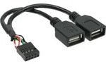 INLINE Adapter Kabel 2x USB2.0 Buchse -> Pinhead/Mainboard