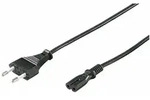 GOOBAY Euro Anschlusskabel, 3 m, Schwarz, 3 m - Eurostecker (Typ C, CEE 7/16) -