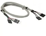 INLINE USB 2,0 Verl&auml;ngerung, intern, 2x 4pol Pfostenstecker auf Pfostenbuchse, 0,6m,