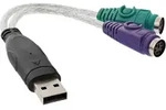 INLINE USB zu PS/2 Konverter, USB Stecker an 2x PS/2 Buchse f&uuml;r Maus und Tastatur