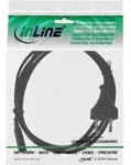 INLINE Netzkabel, Netzstecker auf Euro 8 C7 Stecker, 3m