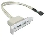 DELOCK Slotblech USB 2.0 Low Profile 2 Port