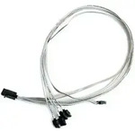 ADAPTEC mini SAS HD x4 (SFF-8643) auf 4x SATA (SFF-8448) Kabel, 0.8m