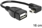DELOCK Kabel USB Mini B St 90 Grad gewinkelt > A Buchse OTG 16cm