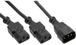 INLINE Netz-Y-Kabel Kaltger&auml;te 1x IEC-C14/2x IEC-C13, 1.8m 1,8m