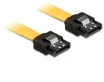 DELOCK SATA Kabel gelb 0.3m mit Metall, gerade/gerade
