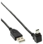 INLINE USB 2,0 Mini-Kabel, Stecker A an Mini-B Stecker (5pol,) oben abgewinkelt 90&deg;,