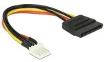 DeLOCK Stromkabel SATA 15-Pin Stecker auf Floppy 4-Pin Stecker, 0.15m