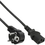 INLINE Netzkabel, Schutzkontakt gewinkelt auf C13, 2.5m