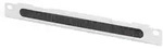 DIGITUS "254 mm (10"") 0,5HE Kabelb&uuml;rstenleiste 22x254x12 mm, Farbe Grau (RAL 7035)"