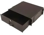 DIGITUS 3HE abschl. Dokumentenabl. m. Griff 132x481x400 mm, Farbe schwarz (RAL 9005)