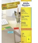 AVERY Artikelnr. 3459, Etiketten gelb, 400 Etiketten/100