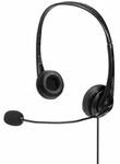 LINDY Headset, kabelgebunden mit USB-Anschluss Typ A und In-Line-Steuerung