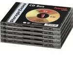 HAMA CD-Leerh&uuml;lle Standard, transparent/schwarz, 5er Pack
