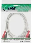 INLINE Cinch Kabel, 2x Cinch Stecker/Stecker, wei&szlig;/gold, 3m