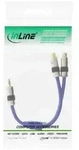 INLINE Cinch/Klinke Kabel, 2xCinch Bu/3,5mm Klinke St, 0,25m