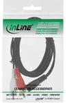 INLINE Cinch/Klinke Kabel, 2x Cinch St/3,5mm Klinke St, 3m Stecker, 3m