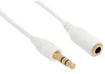 INLINE Klinke Verl&auml;ngerung, 3,5mm Klinke Stecker/Buchse, 10m Stereo, wei&szlig; / gold
