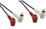 INLINE Cinch Kabel, 2x Cinch Stecker/Stecker gewinkelt, 1,2m