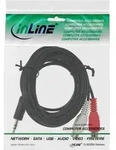 INLINE Cinch/Klinke Kabel, 2x Cinch Bu/3,5mm Klinke St, 1m