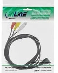 INLINE Audio/Video Kabel, 3,5mm 4pol Stecker auf 3x Cinch f&uuml;r Digitalkamcorder, 1,5m