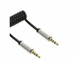 INLINE Slim Audio Spiralkabel Klinke 3,5mm ST/ST, 4-polig,1m Stereo