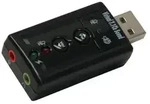 INLINE USB Audio Soundkarte, mit virtuellem 7,1 Surround Sound