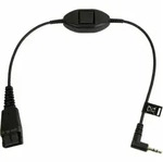 JABRA GN Anschlusskabel QD 2,5mm Klinke, glatt 0,3m, mit Rufannahmetaste, z.B. fuer