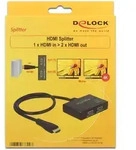 DELOCK HDMI Splitter 1xHDMI Stecker -> 2x HDMI Buchse