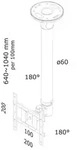 NEOMOUNTS BY NEWSTAR Flat Screen Ceiling Mount (Height: 64-105 cm)