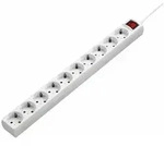 HAMA Steckdosenleiste mit Schalter, 10-fach, 3m, wei&szlig;