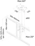 NEOMOUNTS BY NEWSTAR Flat Screen Ceiling Mount (Height: 64-104 cm)